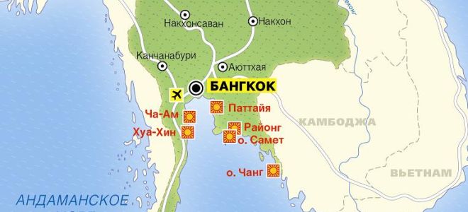 Карта Бангкока